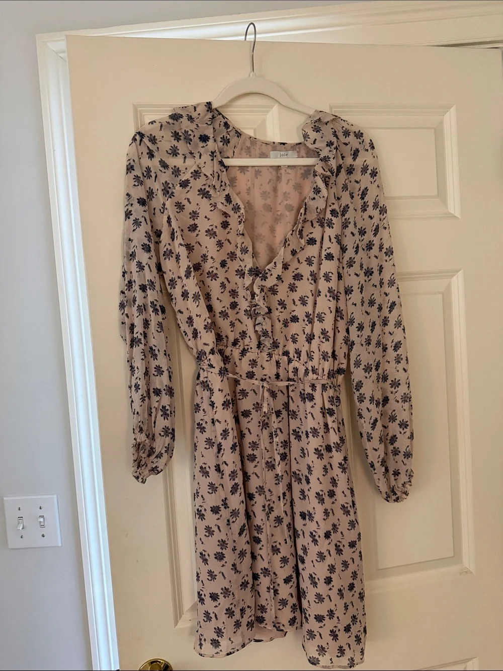 Joie Mini Dress with Navy Floral Print